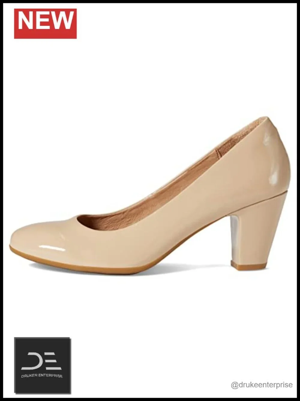 Leather Block Heel Slip On Sandals Closed Toe Women's Pumps